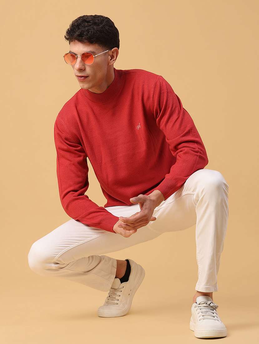 men solid long sleeve regualr fit pullover - 22093076 -  Standard Image - 4