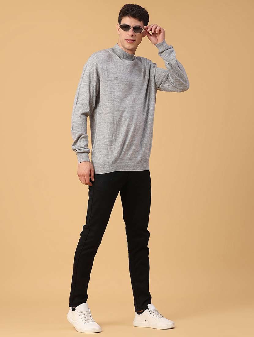 men solid long sleeve regualr fit pullover - 22093078 -  Standard Image - 4