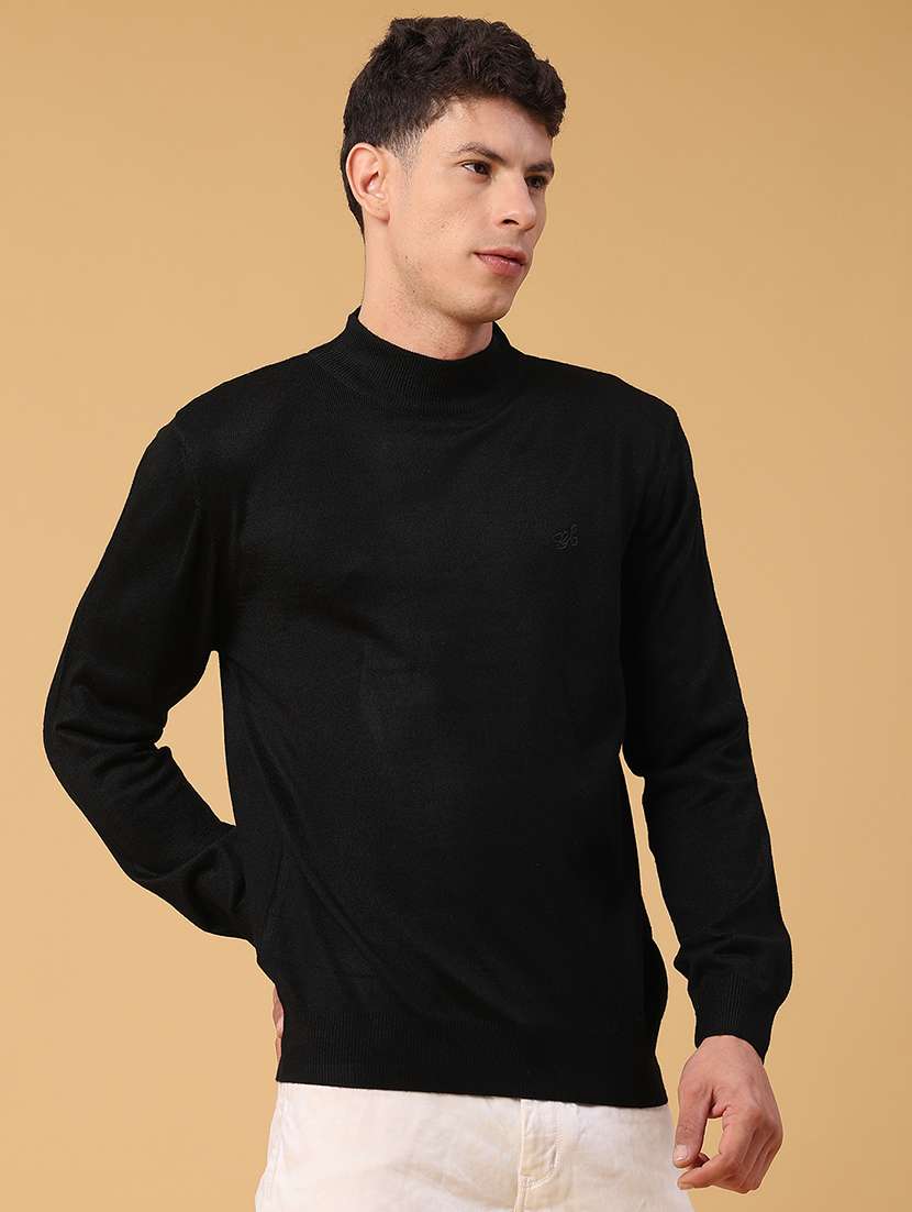 men solid long sleeve regualr fit pullover - 22093079 -  Standard Image - 1