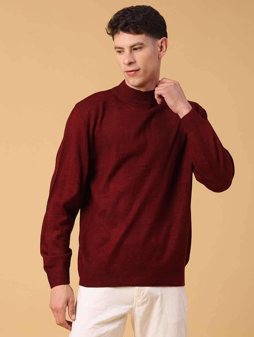 men solid long sleeve regualr fit pullover - 22093082 -  Standard Image - 1