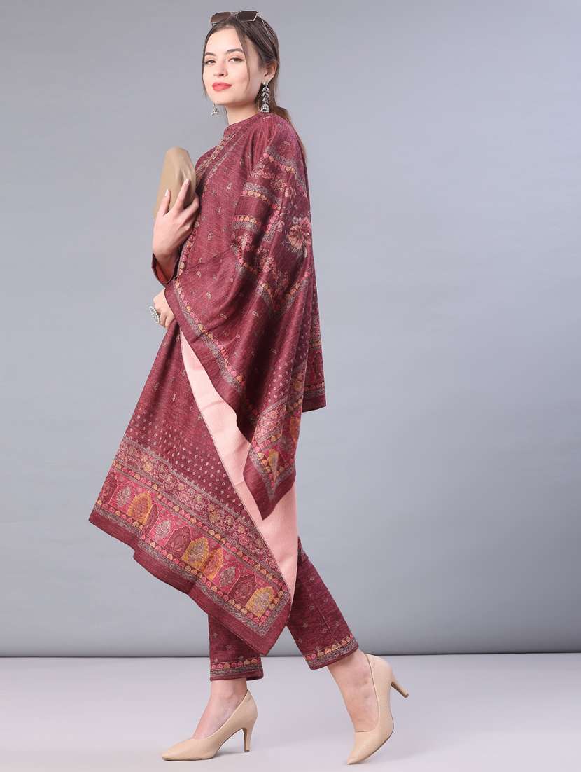 women self design long sleeve kurta pant with dupatta set - 22093095 -  Standard Image - 1