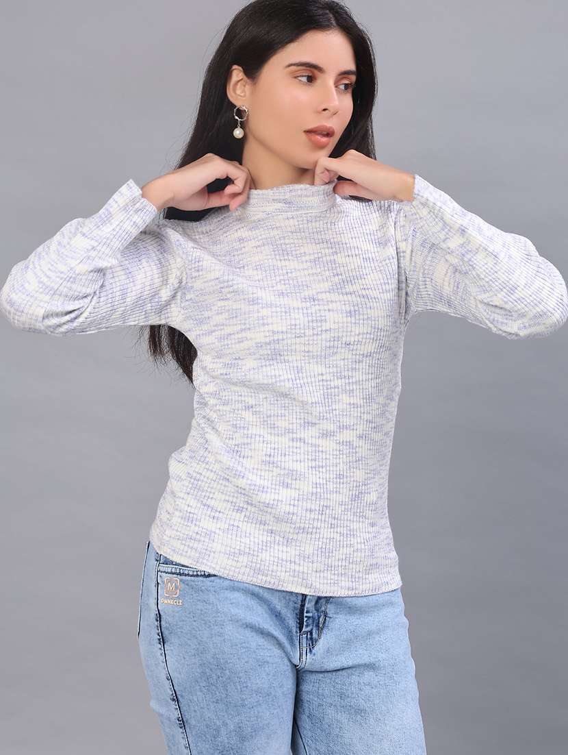 women self design long sleeve pullover - 22093108 -  Standard Image - 1