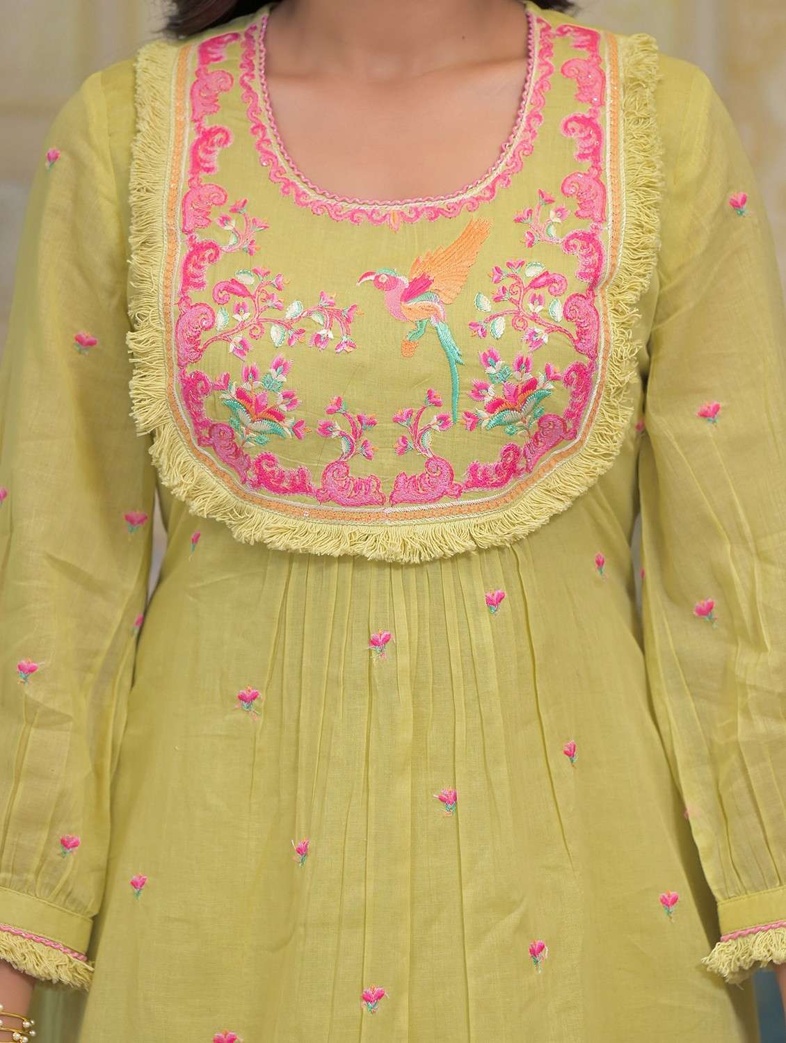 women embroidered long sleeve kurta pant with dupatta set - 22093297 - Standard Image - 4