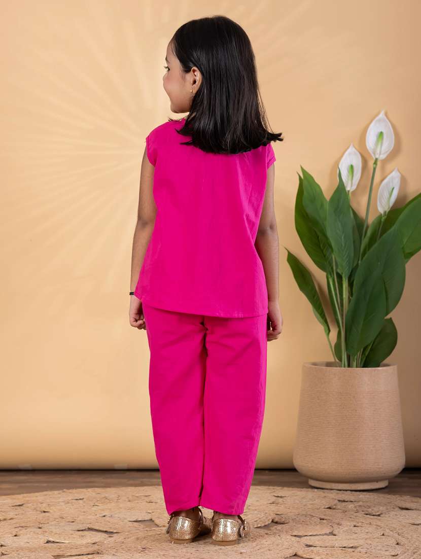 girls embroidered top & palazzo co-ord set - 22093303 - Standard Image - 4