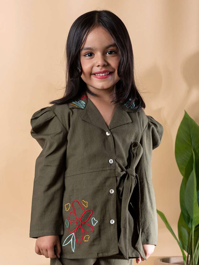 girls embroidered top & trouser co-ord set - 22093304 - Standard Image - 4