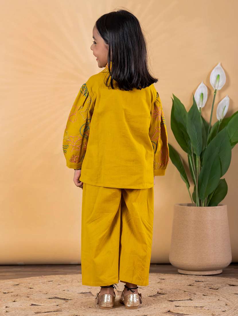 girls embroidered top & palazzo co-ord set - 22093305 - Standard Image - 4