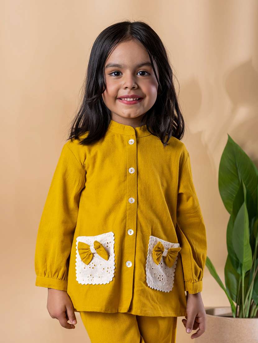 girls self designed shirt and trouser co-ord set - 22093309 - Standard Image - 1