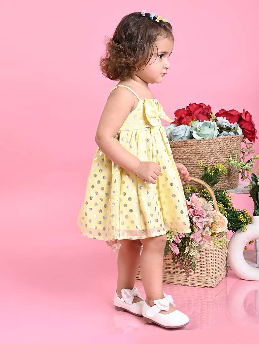 girls printed shoulder strap fit & flare dress - 22093357 -  Standard Image - 1