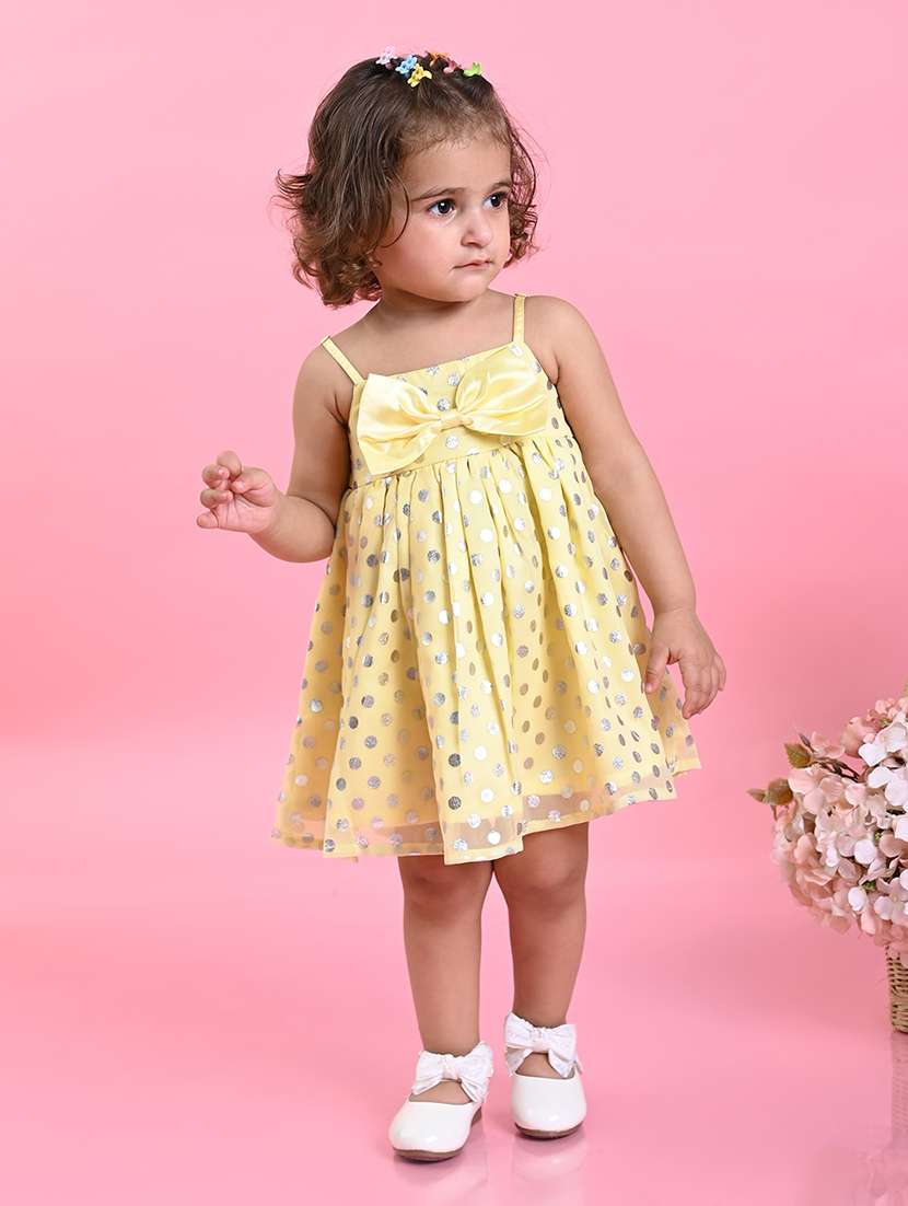 girls printed shoulder strap fit & flare dress - 22093357 - Standard Image - 4
