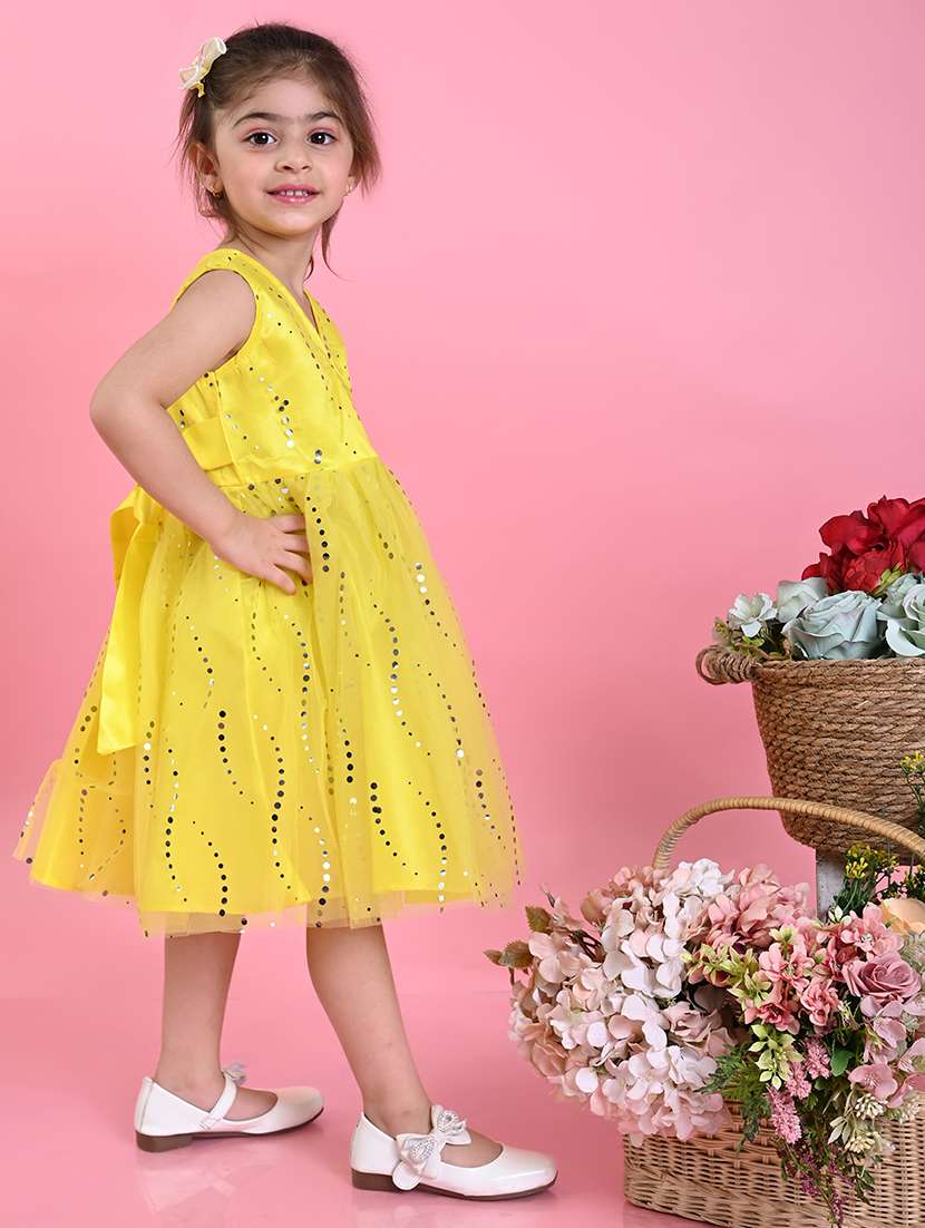 girls emebllished sleeveless fit & flare dress - 22093358 -  Standard Image - 1
