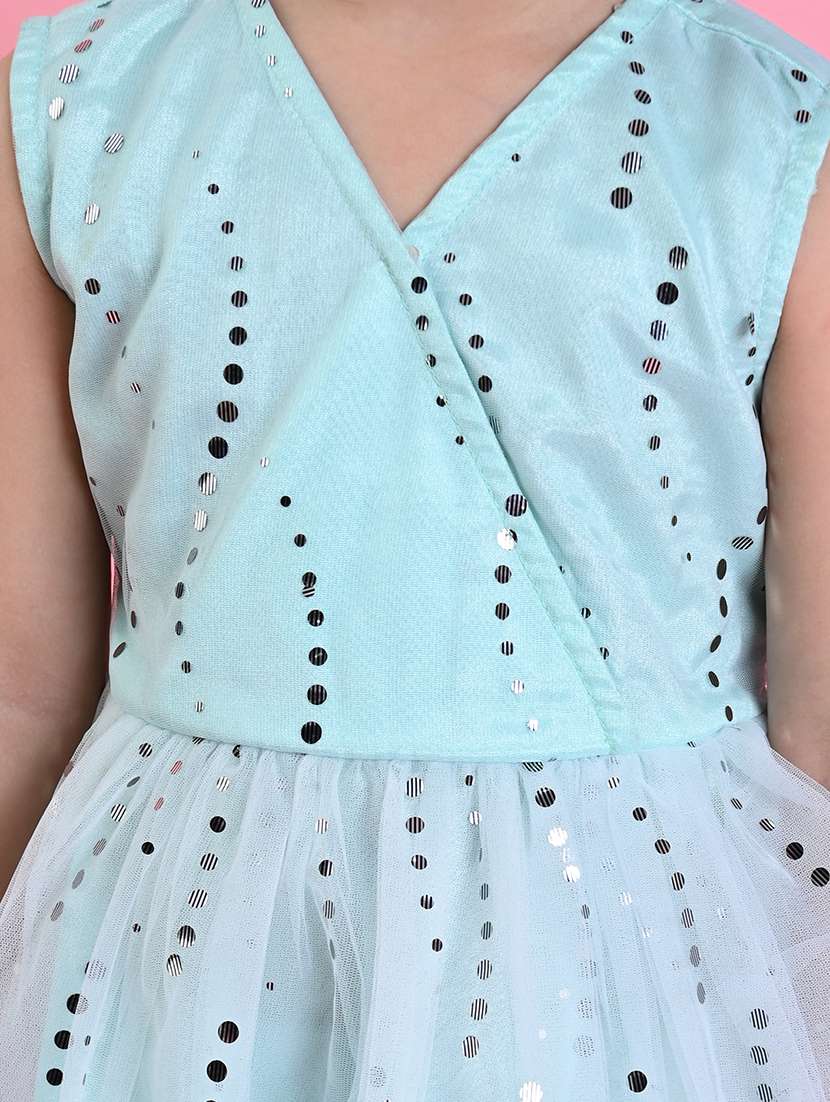 girls printed sleeveless fit & flare dress - 22093359 - Standard Image - 4