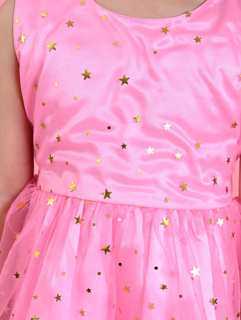 girls printed sleeveless fit & flare dress - 22093360 - Standard Image - 4