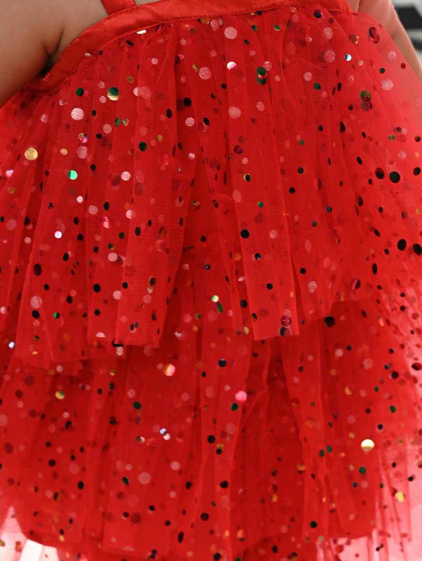 girls printed shoulder strap layered dress - 22093361 - Standard Image - 6