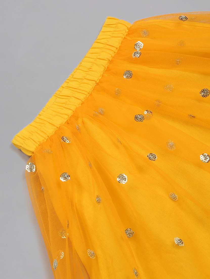 girls embellished lehenga choli with dupatta set - 22093371 - Standard Image - 4