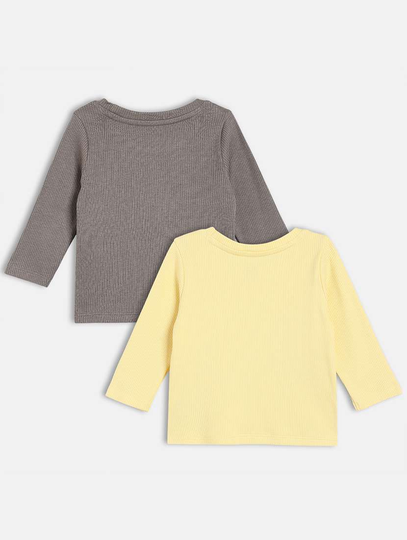 boys pack of 2 solid long sleeve t-shirt - 22093585 -  Standard Image - 1