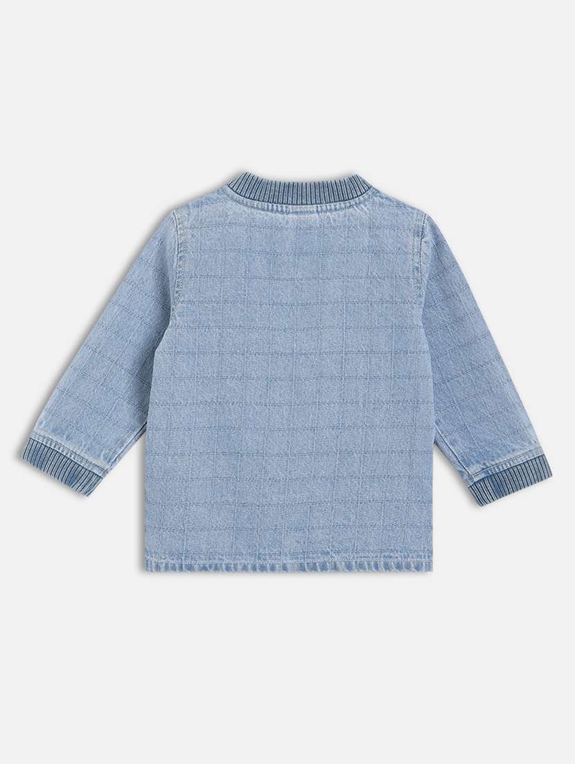 boys solid long sleeve denim jacket - 22093623 - Standard Image - 1