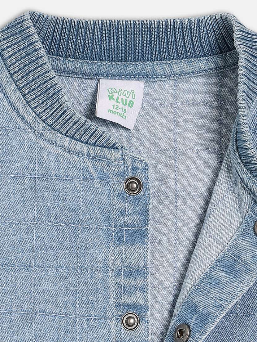 boys solid long sleeve denim jacket - 22093623 - Standard Image - 4