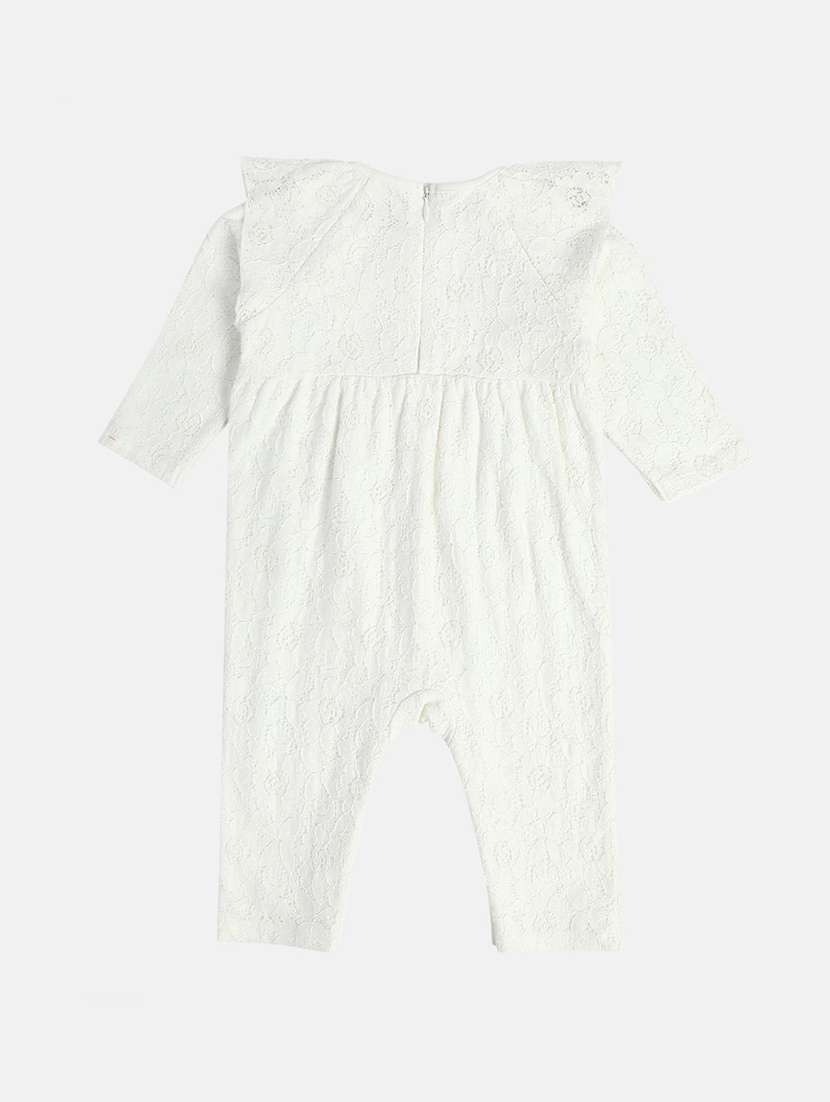 kids solid long sleeve lace romper - 22093719 -  Standard Image - 1