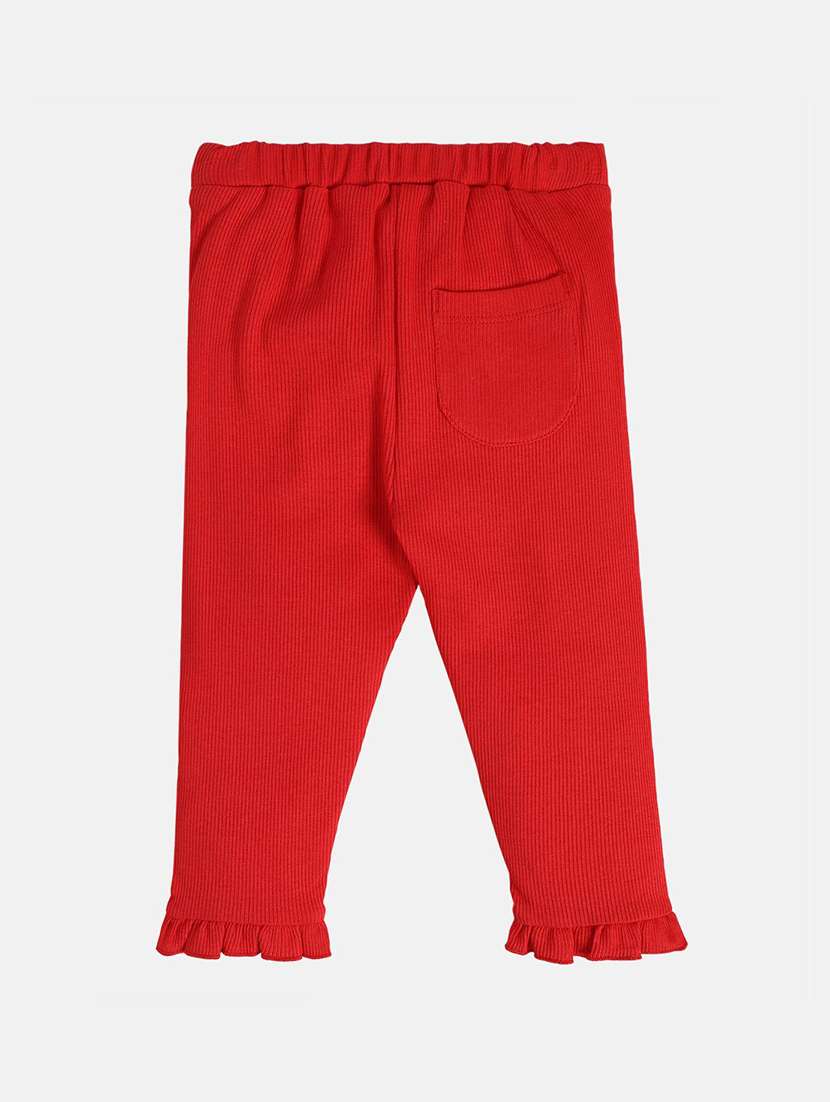 girls solid mid rise straight trouser - 22093764 -  Standard Image - 1