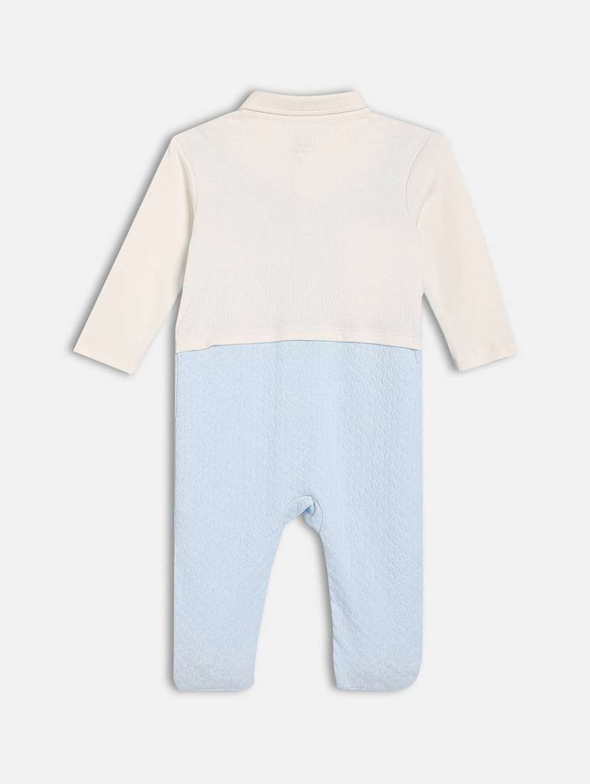 kids color blocked long sleeve romper - 22093866 -  Standard Image - 1