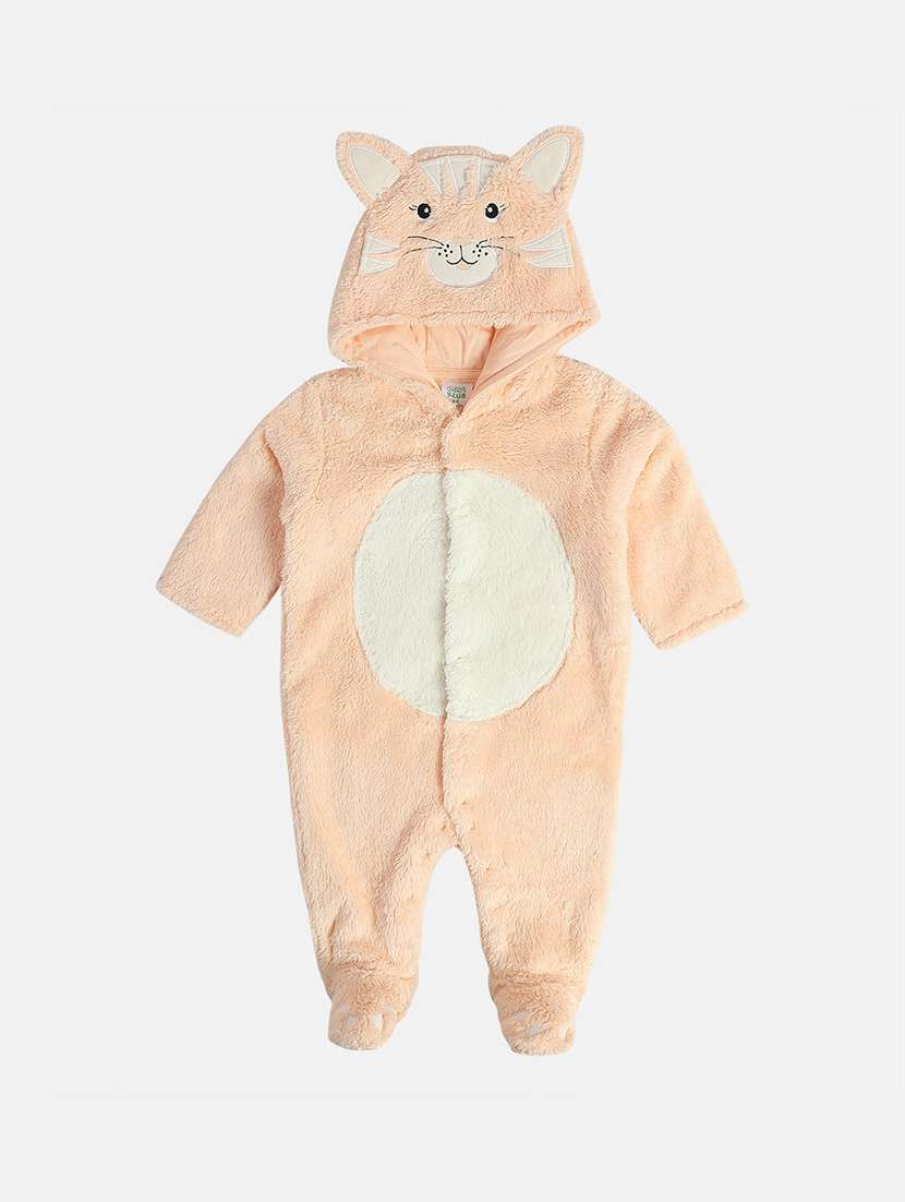 girl color blocked long sleeve hooded onesie