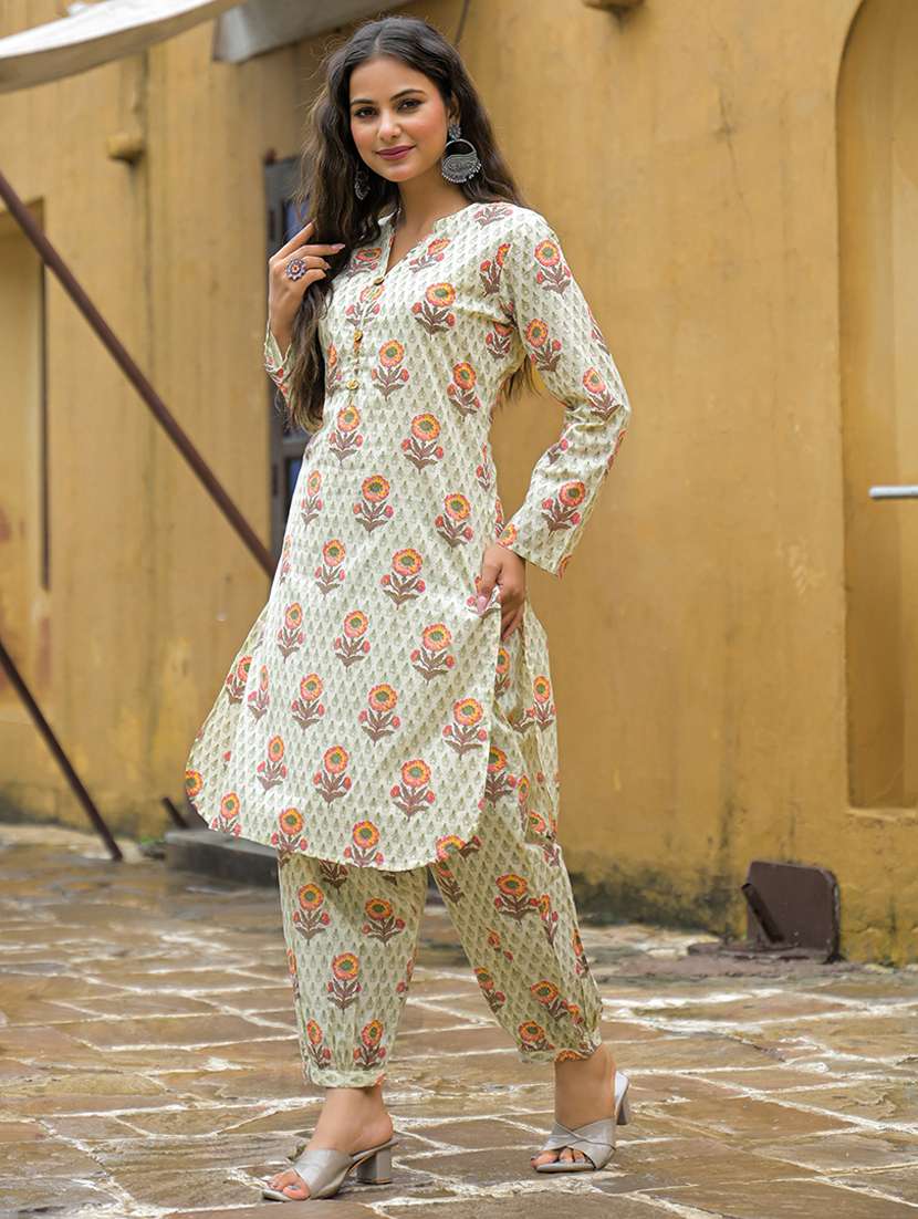 women floral print kurta and salwar co-ord set - 22093913 - Standard Image - 1