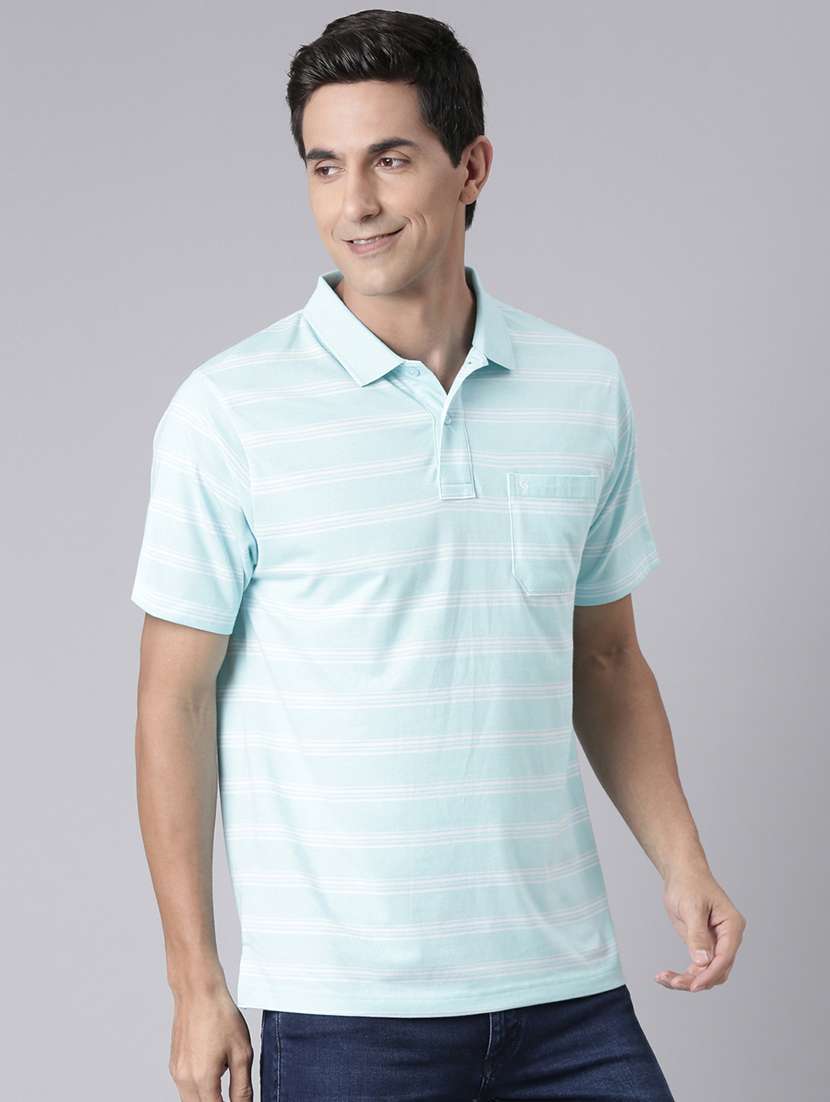 men striped short sleeve regular fit polo t-shirt - 22094081 -  Standard Image - 1