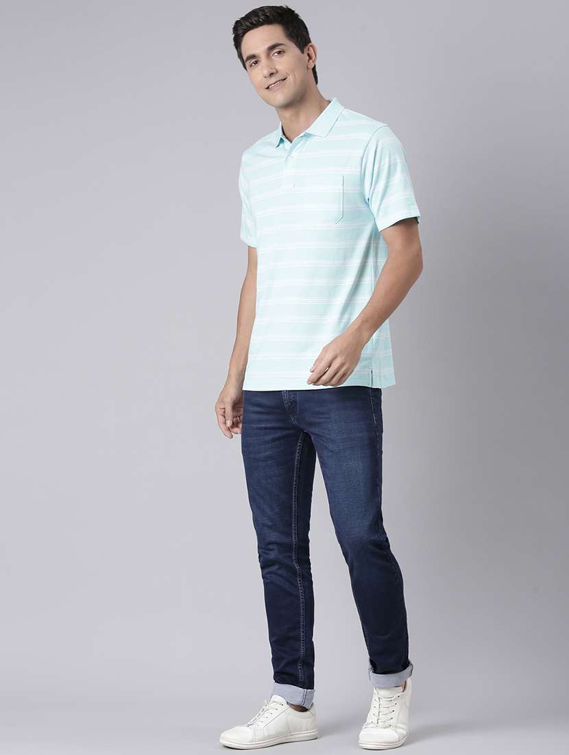 men striped short sleeve regular fit polo t-shirt - 22094081 -  Standard Image - 4