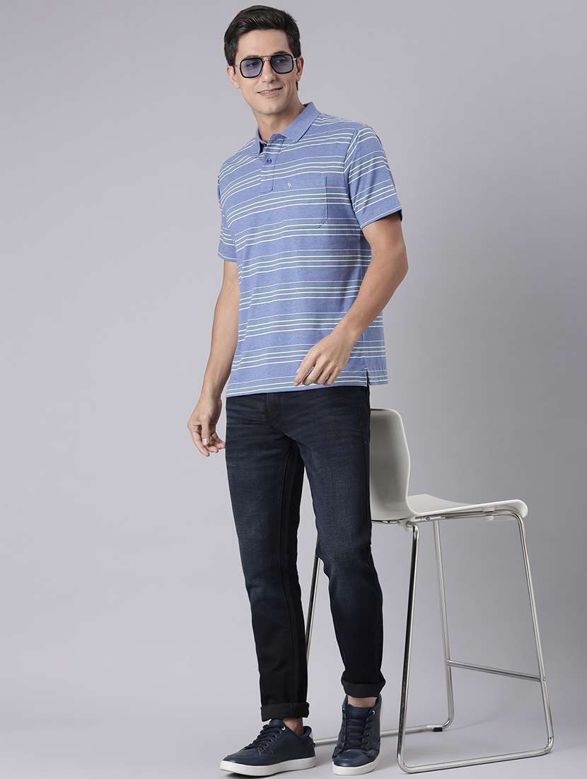 men striped short sleeve regular fit polo t-shirt - 22094082 -  Standard Image - 4
