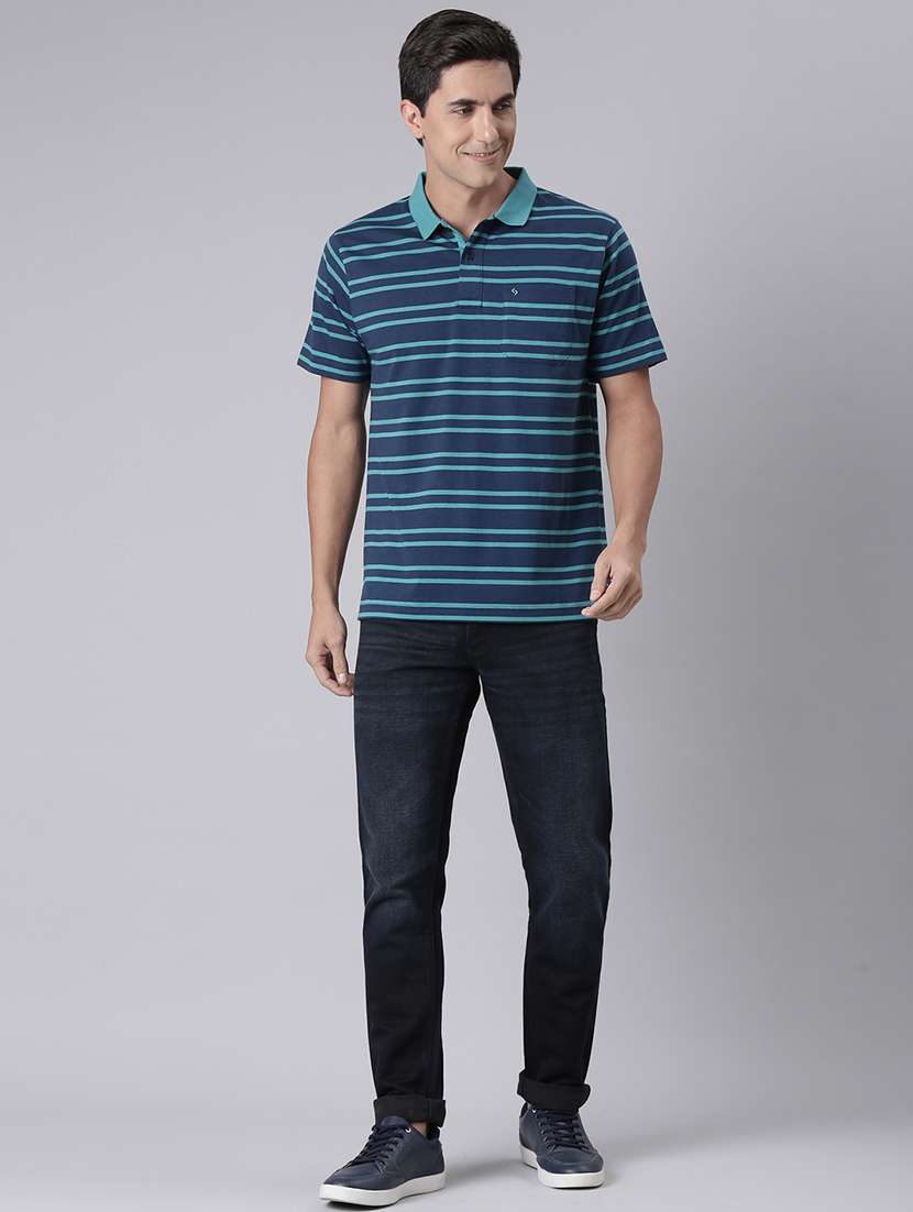 men striped short sleeve regular fit polo t-shirt - 22094083 -  Standard Image - 4