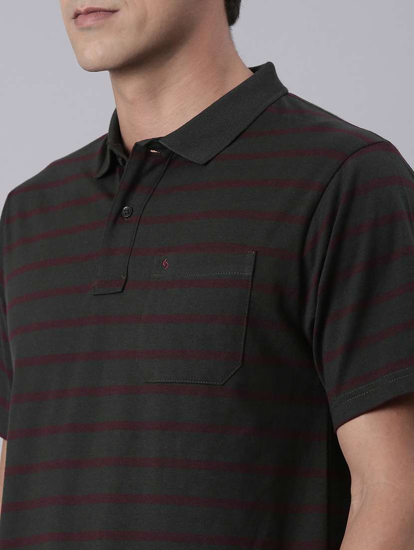 men striped short sleeve regular fit polo t-shirt - 22094084 -  Standard Image - 4