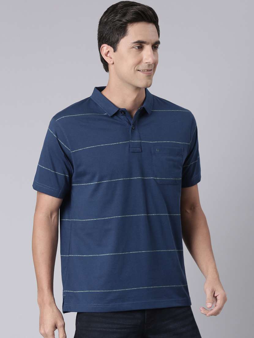 men striped short sleeve regular fit polo t-shirt - 22094088 -  Standard Image - 1