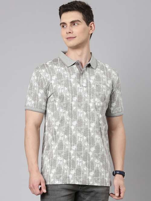 men printed short sleeve slim fit polo t-shirt - 22094094 -  Standard Image - 0