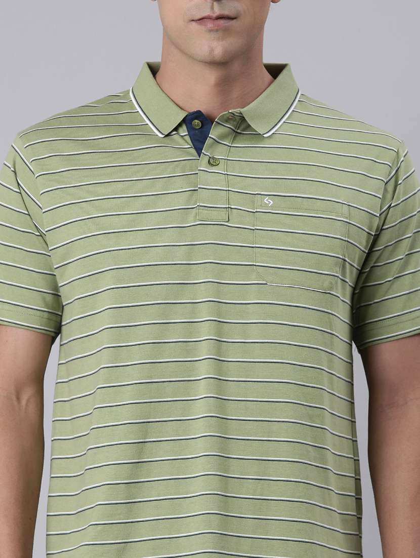 men striped short sleeve regular fit polo t-shirt - 22094096 -  Standard Image - 4