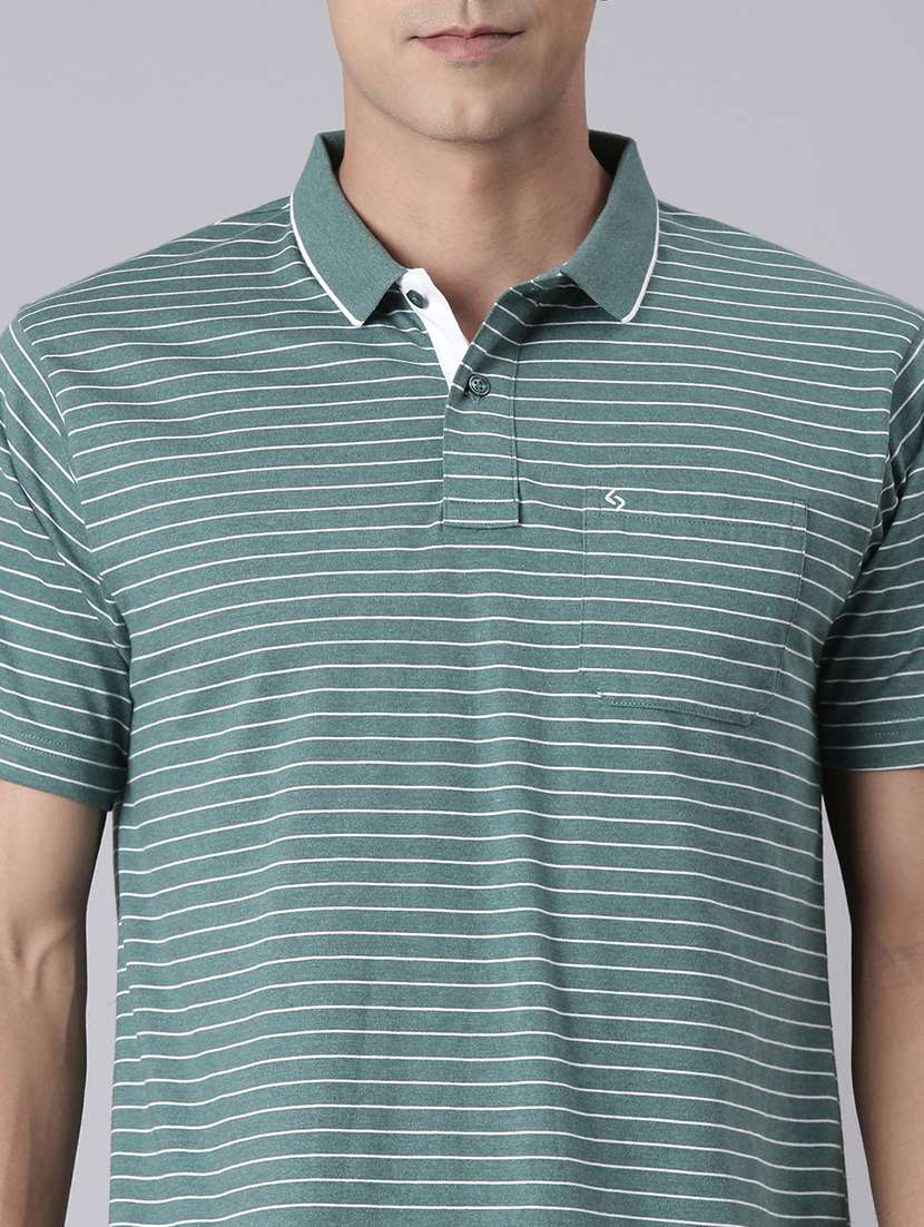 men striped short sleeve regular fit polo t-shirt - 22094097 -  Standard Image - 4