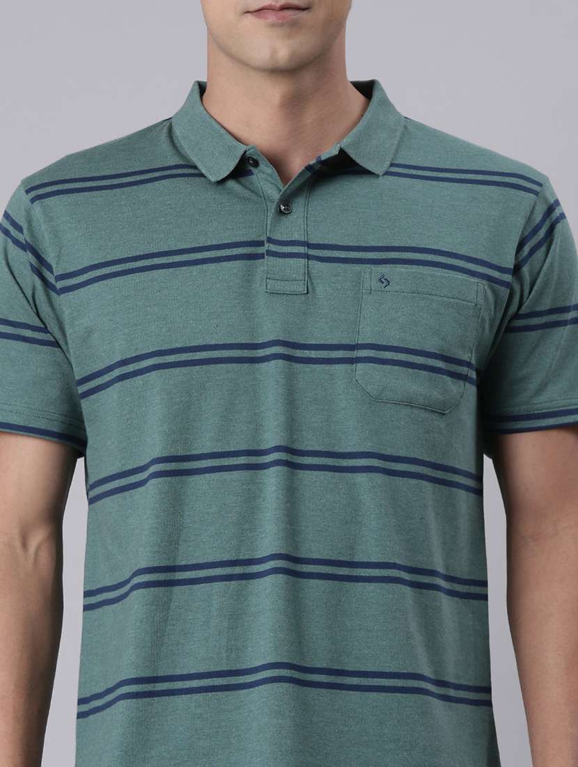 men striped short sleeve regular fit polo t-shirt - 22094104 -  Standard Image - 4