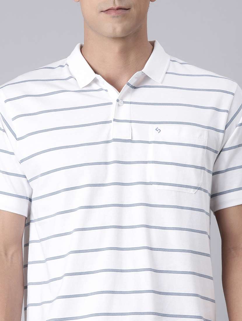 men striped short sleeve regular fit polo t-shirt - 22094106 -  Standard Image - 4