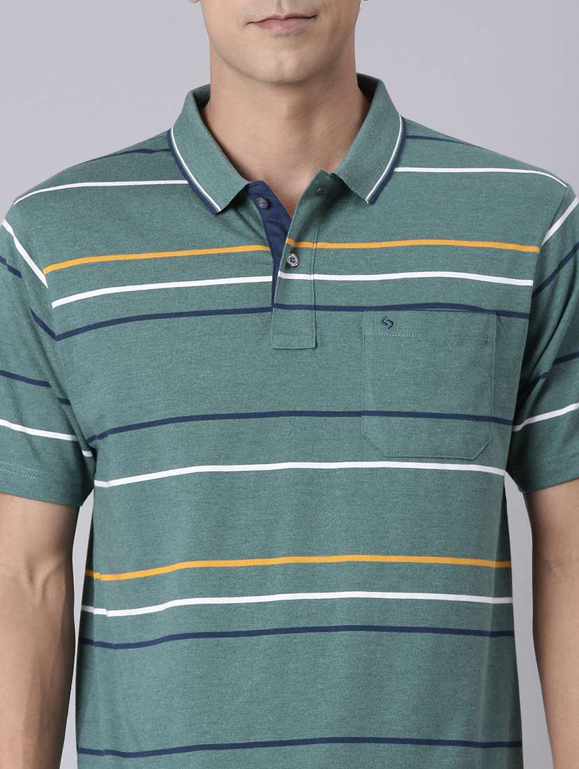 men striped short sleeve regular fit polo t-shirt - 22094108 -  Standard Image - 4