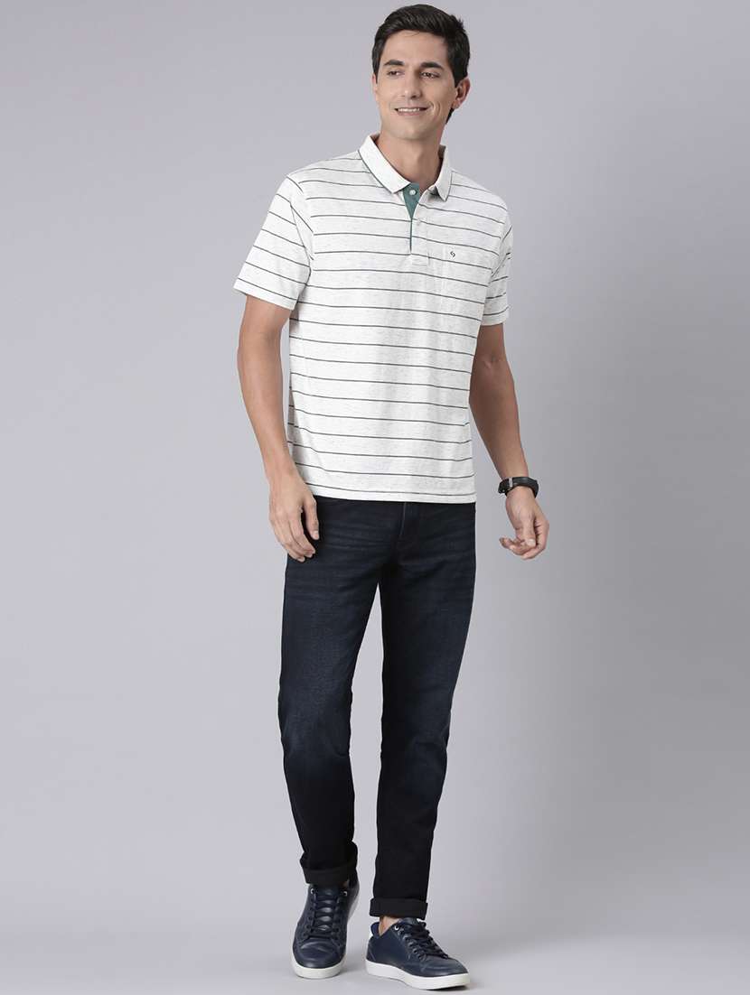 men striped short sleeve regular fit polo t-shirt - 22094110 -  Standard Image - 4