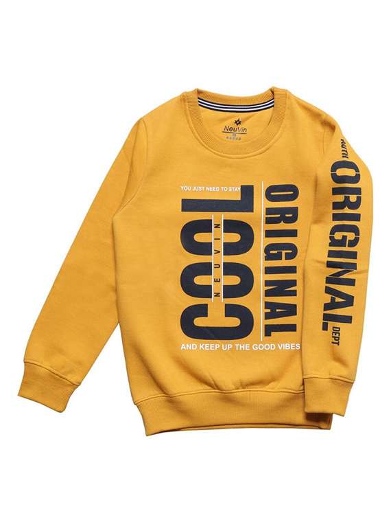 boys printed round neck long sleeve sweatshirt - 22094192 -  Standard Image - 1