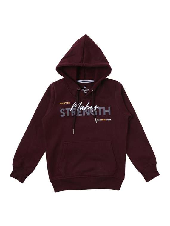 boys printed long sleeve hooded sweatshirt