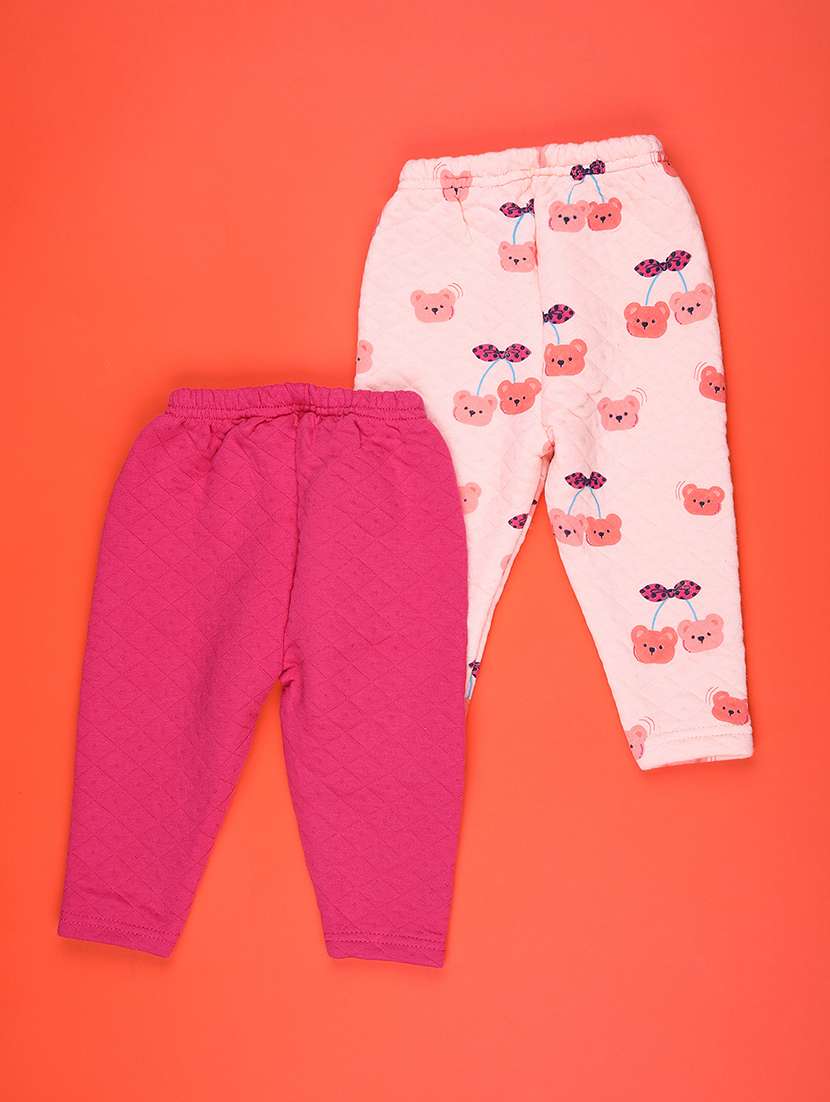 girls pack of 2 printed straight pants - 22094278 -  Standard Image - 1