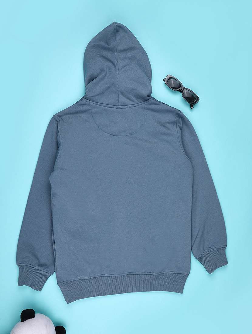 boys solid long sleeve hooded sweatshirt - 22094284 -  Standard Image - 1