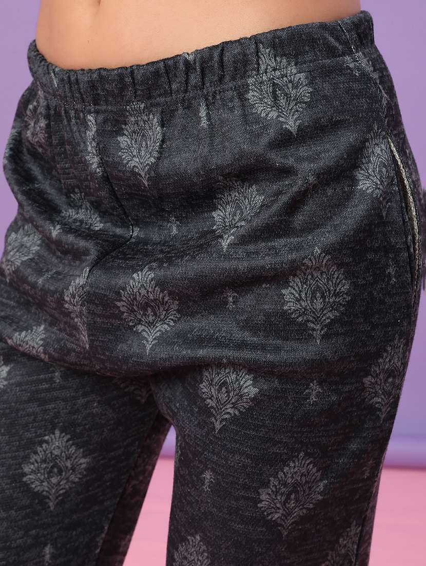 women printed long sleeve kurta pant with dupatta set - 22094392 -  Standard Image - 4