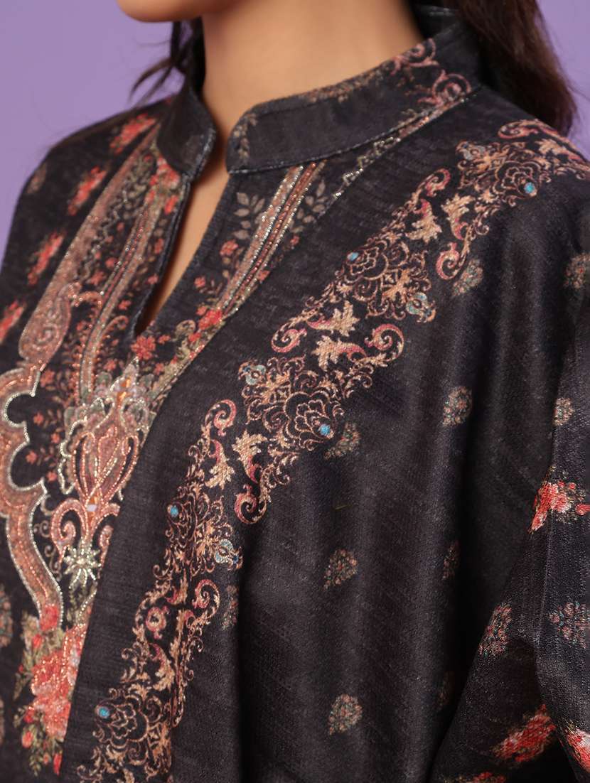 women printed long sleeve kurta pant with dupatta set - 22094396 -  Standard Image - 4