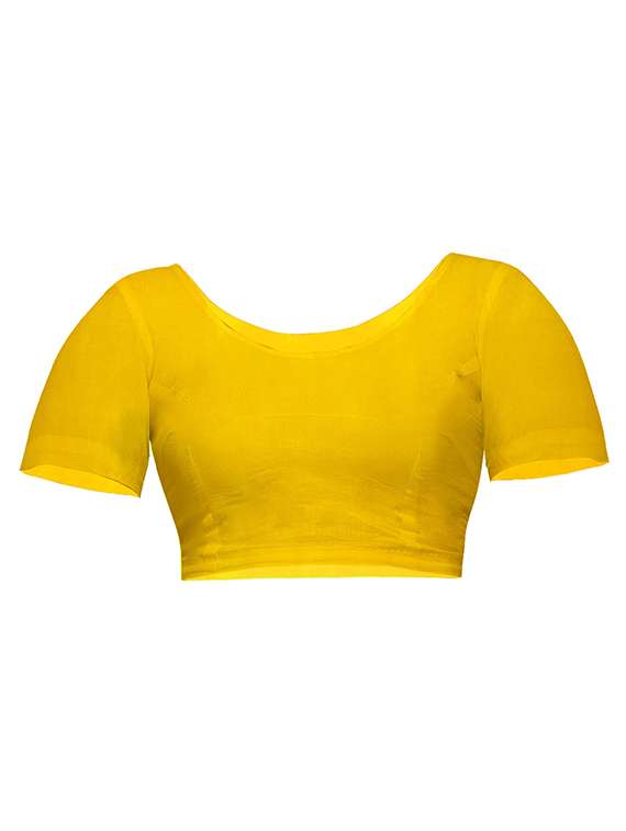 women solid handloom saree with blouse - 22094443 -  Standard Image - 4