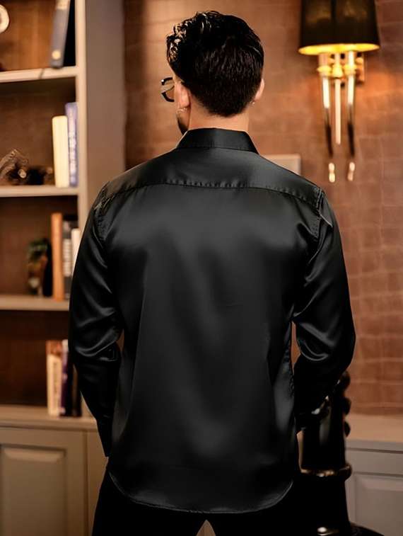 men solid long sleeve slim fit casual shirt - 22094510 - Standard Image - 1