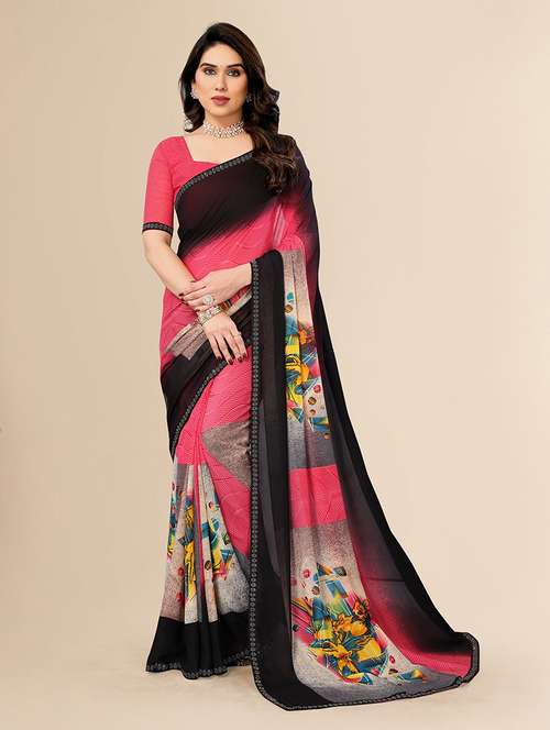 women printed casual wear saree with blouse - 22099427 -  Standard Image - 0