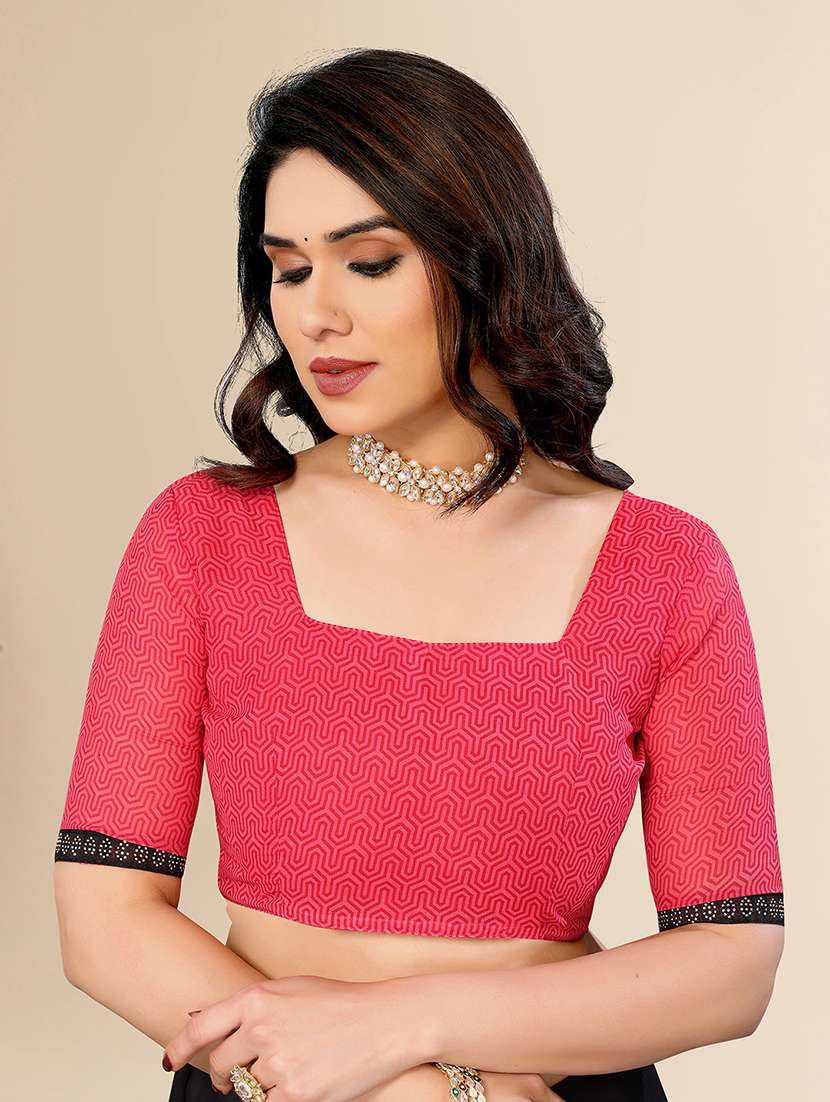 women printed casual wear saree with blouse - 22099427 - Standard Image - 4