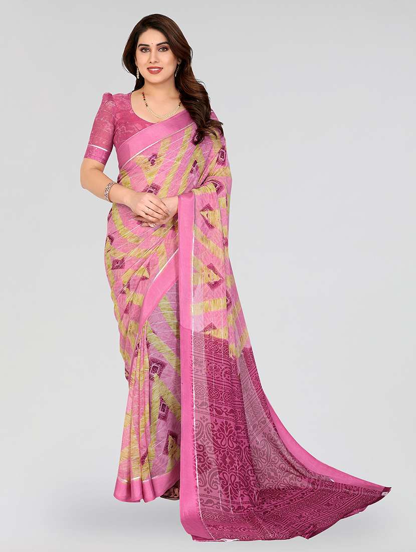 women printed casual wear saree with blouse - 22100165 -  Zoom Image - 0